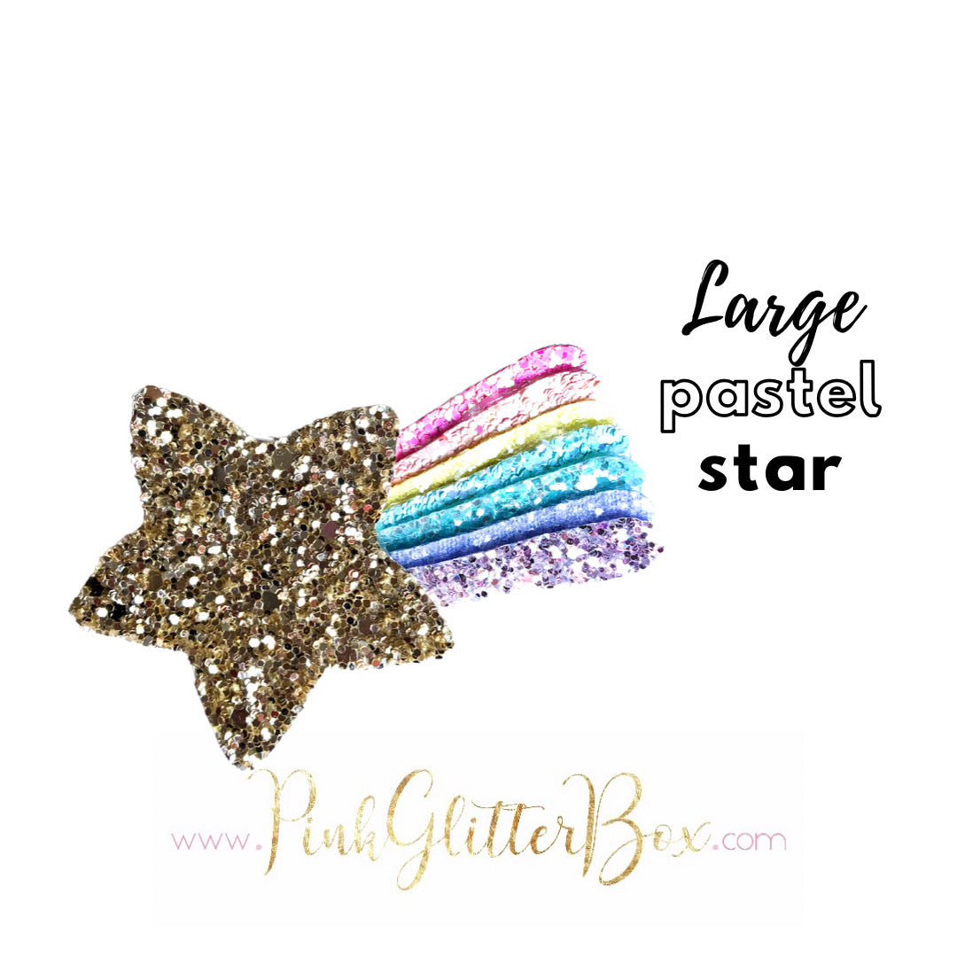 Pastel Shooting Star Pink Glitter Box