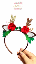 Load image into Gallery viewer, Christmas reindeer headband
