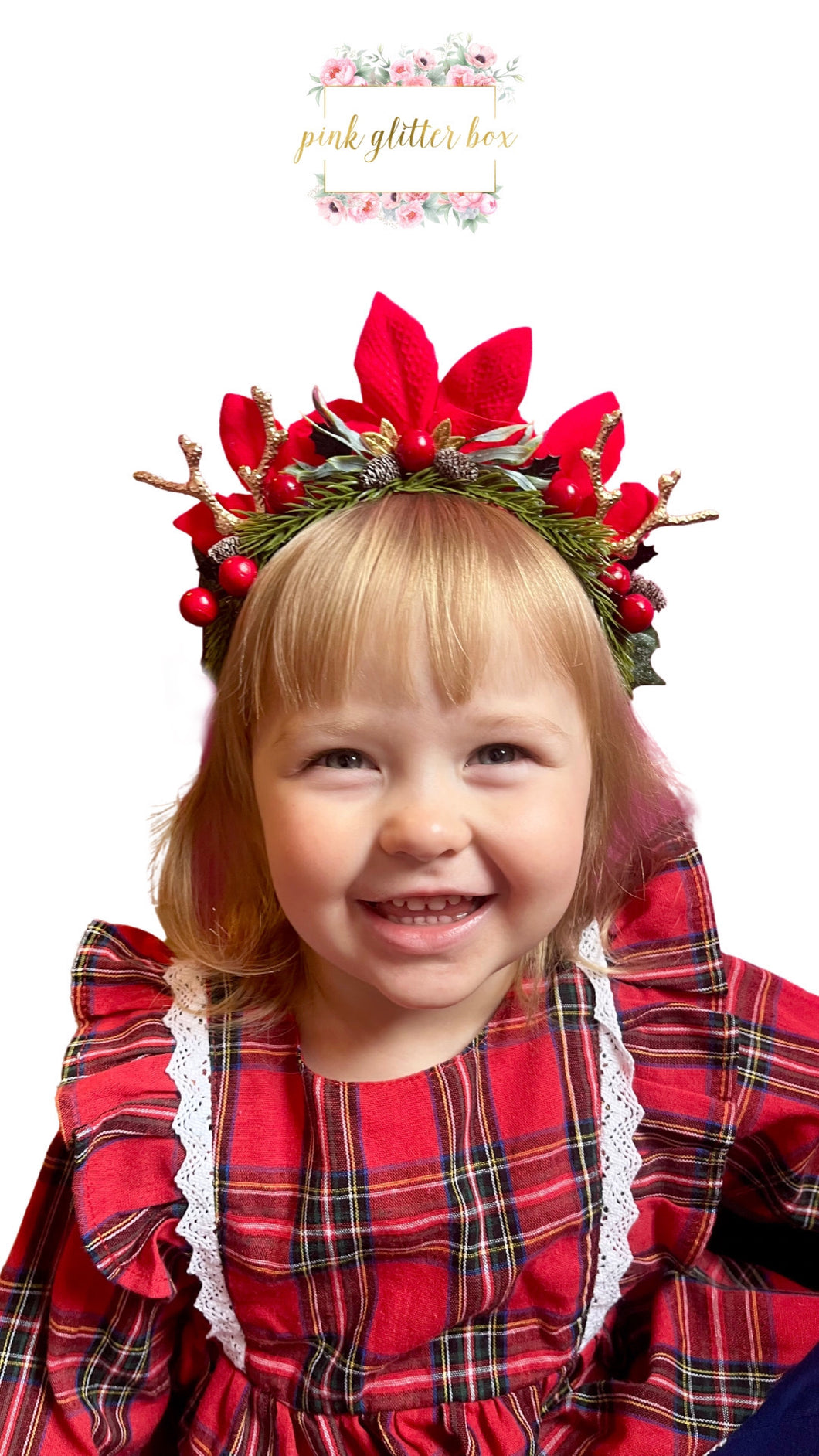 Christmas Holly and berries headband