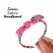 Load image into Gallery viewer, Summer jersey headband - Zebra
