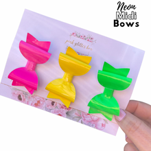 Load image into Gallery viewer, Summer neon midi bows
