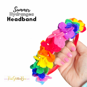 Summer felt hydrangea headband