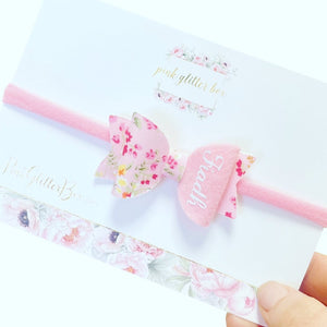 Personalised floral hairbow