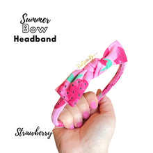 Load image into Gallery viewer, Summer jersey headband - strawberry
