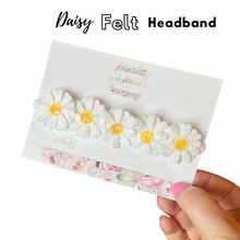 Load image into Gallery viewer, Summer Daisy Felt Headband
