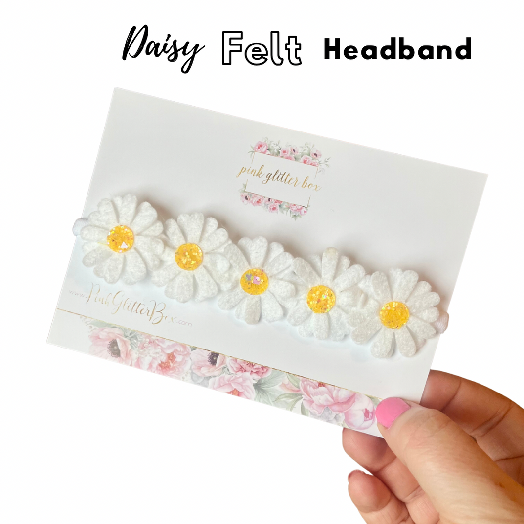 Summer Daisy Felt Headband