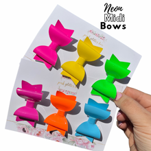 Load image into Gallery viewer, Summer neon midi bows

