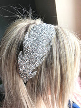 Load image into Gallery viewer, Feather sparkle occasion headband
