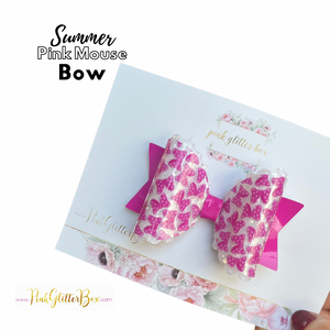 Summer Pink mouse bow