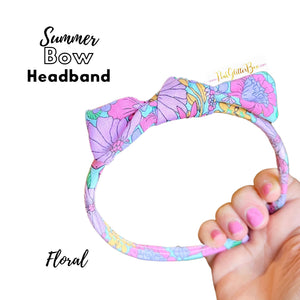 Summer jersey headband - floral