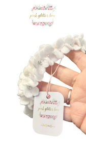 Hydrangea occasion headband - white