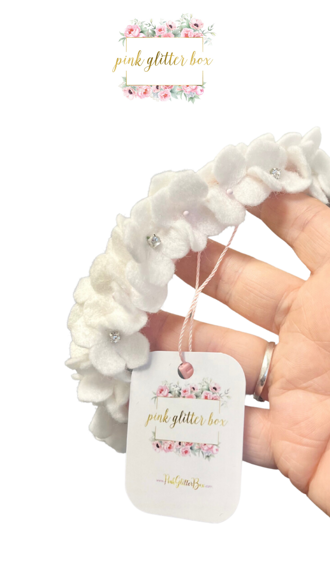 Hydrangea occasion headband - white