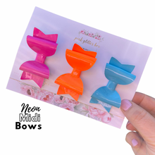 Load image into Gallery viewer, Summer neon midi bows
