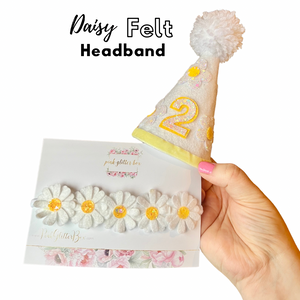Summer Daisy Felt Headband