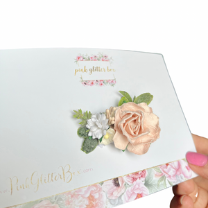 Floral occasion clip - baby pink