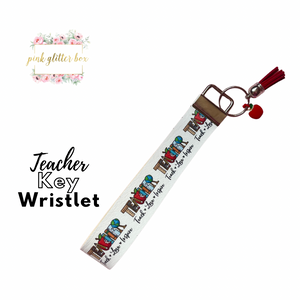 Summer teacher key wristlet