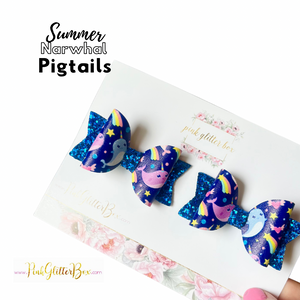 Summer Narwhal pigtails