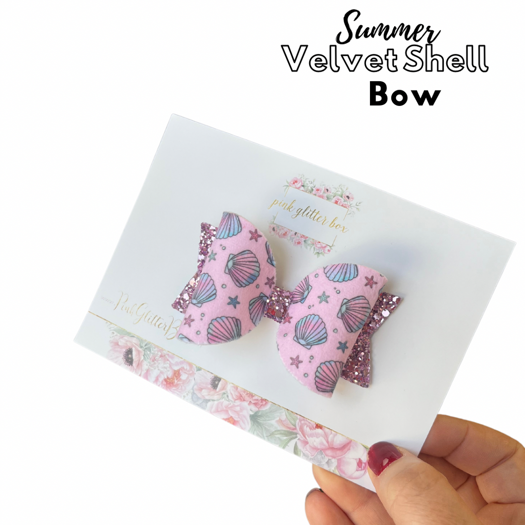 Summer sea shell hairbow
