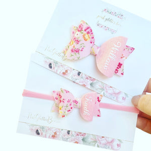 Personalised floral hairbow