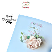 Load image into Gallery viewer, Floral occasion clip - baby pink
