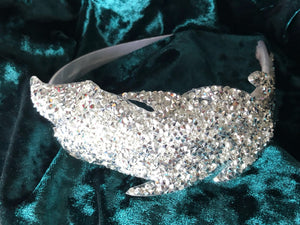 Feather sparkle occasion headband