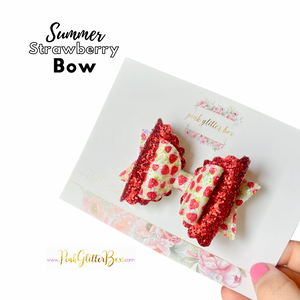 Summer strawberry bow
