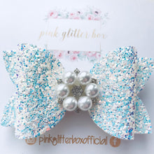 Load image into Gallery viewer, White Glitter Occasion Bow
