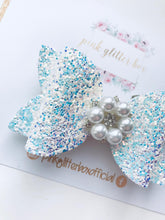 Load image into Gallery viewer, White Glitter Occasion Bow
