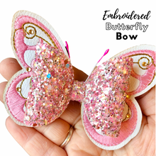 Load image into Gallery viewer, Pastel Embroidered Butterfly Bow
