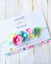 Load image into Gallery viewer, Floral felt baby headband
