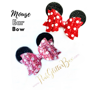 Mouse ear red bow