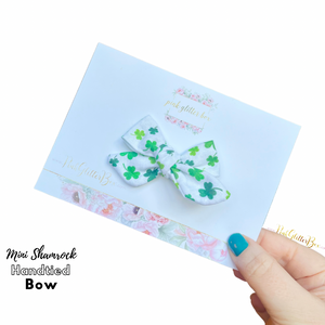 Mini hand tied shamrock bow