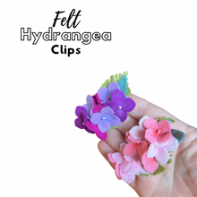 Load image into Gallery viewer, Summer Felt Hydrangea Clip - purple
