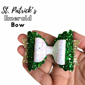 St. Patrick’s Day Emerald bow