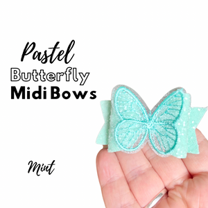 Summer Pastel Butterfly Midi bows