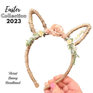 Easter bunny floral headband