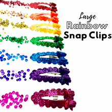 Load image into Gallery viewer, Summer Large Rainbow snap clips
