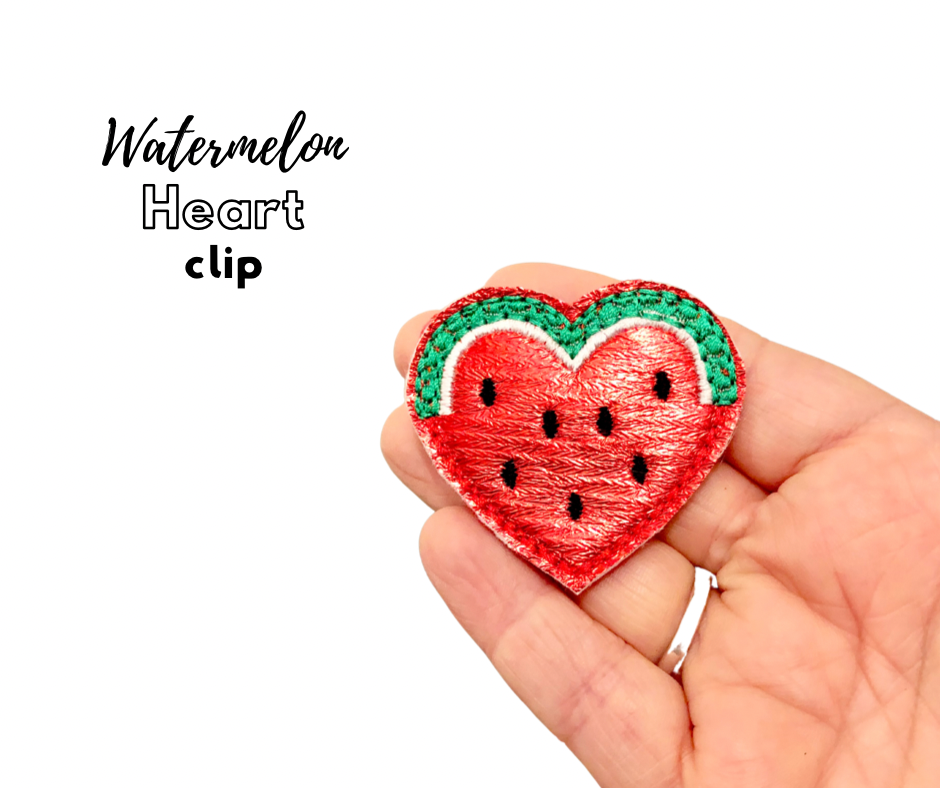 Watermelon heart clip