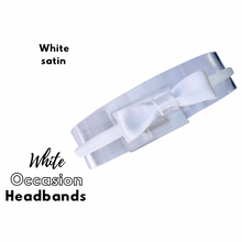 Load image into Gallery viewer, Occasion Bows - White satin
