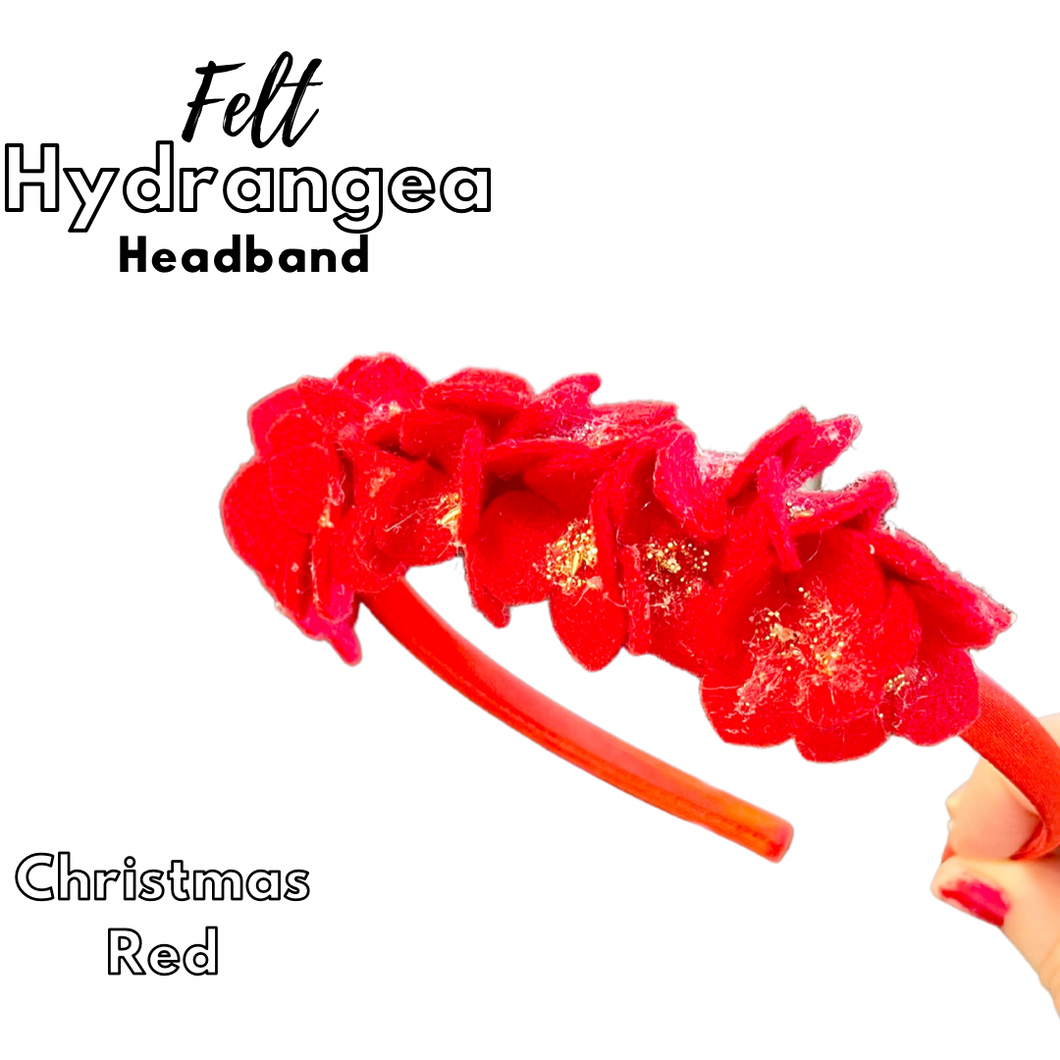 Hydrangea Headband - Red