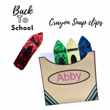 Load image into Gallery viewer, School crayon clips
