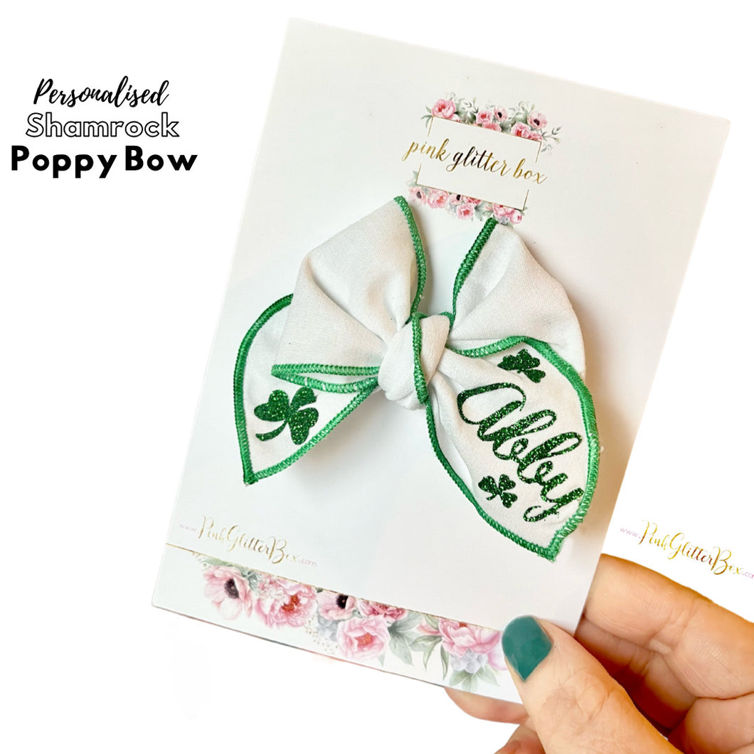Shamrock poppy bow