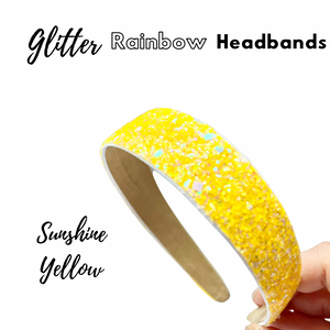 Summer Glitter Rainbow Headbands