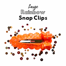 Load image into Gallery viewer, Summer Large Rainbow snap clips
