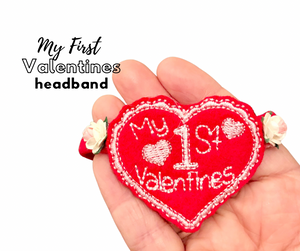 My first Valentine’s Day headband