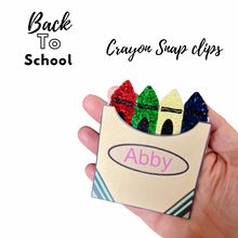 Load image into Gallery viewer, School crayon clips
