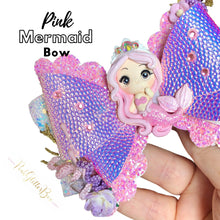 Load image into Gallery viewer, Mermaid clay hair bow
