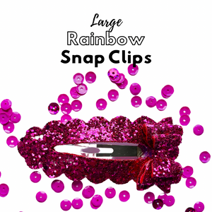 Summer Large Rainbow snap clips