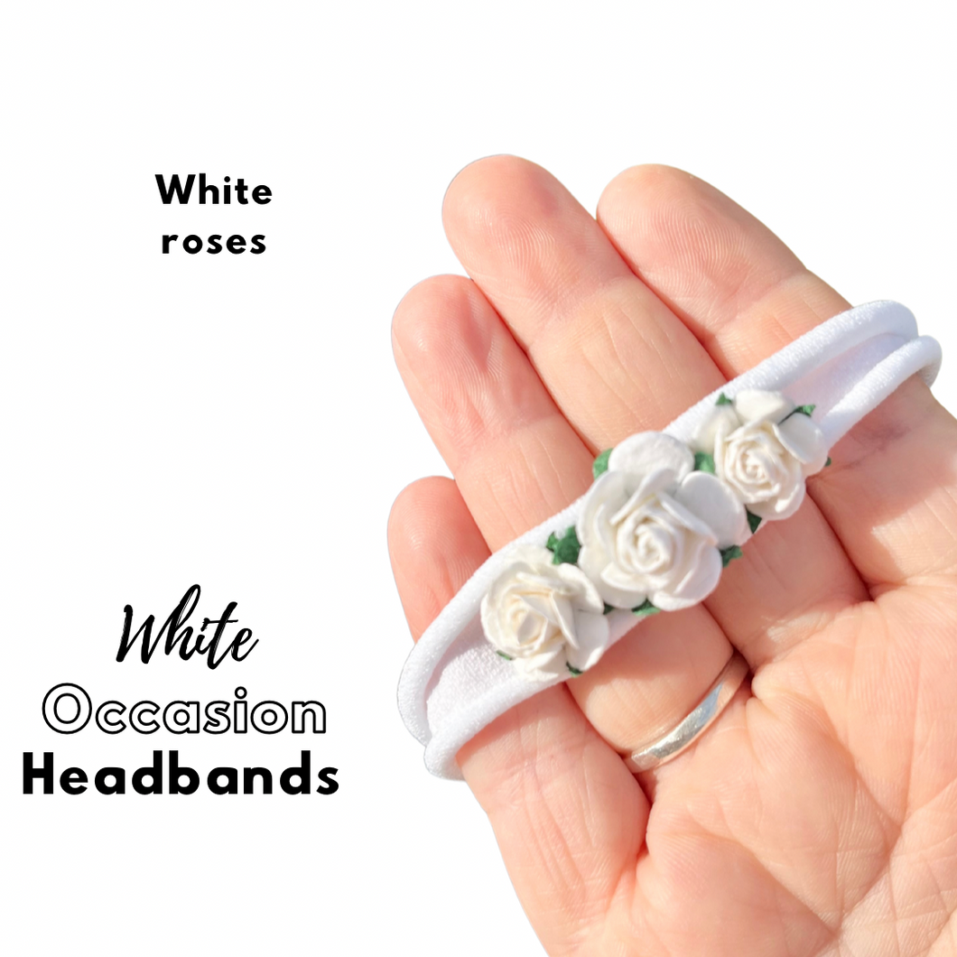 Occasion Bows - White roses