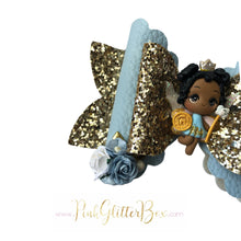 Load image into Gallery viewer, Tooth Fairy clay bow - black hair
